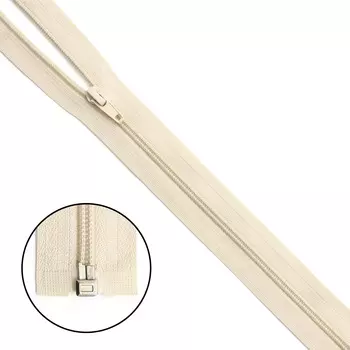 Молния витая т5 1 замок 85см (031 молочный)