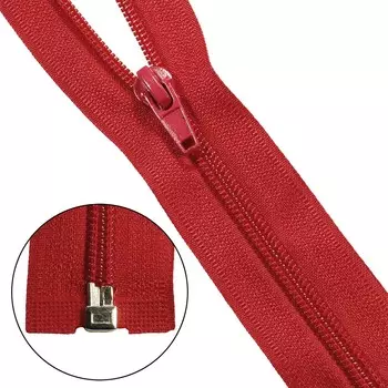 Молния витая т5 1 замок 85см (519 красный)