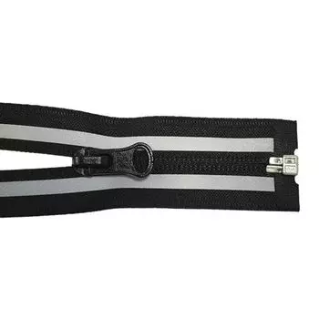 Молния витая Т5 светоотражающая - 85см (580 черный)