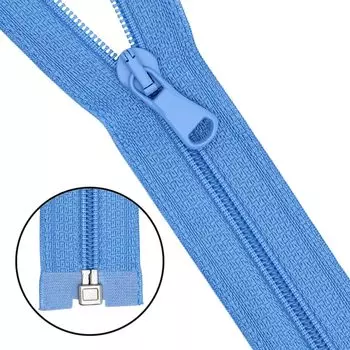 Молния витая Тип 6 1 замок 40см Arta (253 василек)