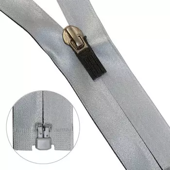 Молния витая Т7 1 зам., скрытое звено, светоотраж. водонепрониц. 65см