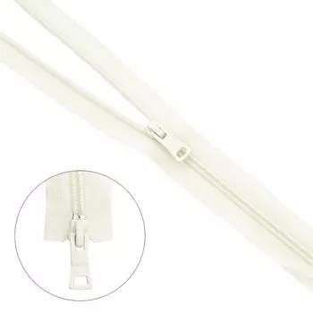 Молния витая т7 2 замка 100см (571 молочный)