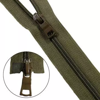 Молния витая т7 2 замка 110см (078 хаки)