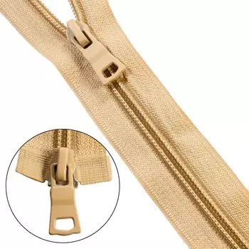 Молния витая т7 2 замка 110см (128 бежево-серый)