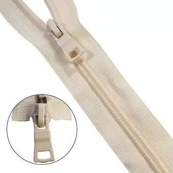 Молния витая т7 2 замка 60см (571 молочный)