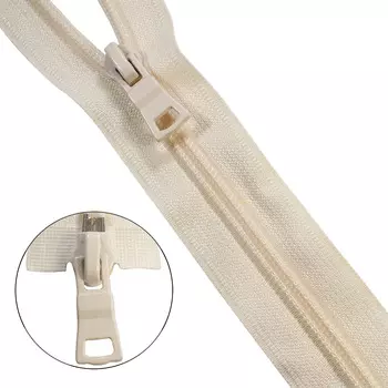 Молния витая т7 2 замка 90см (571 молочный)