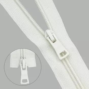 Молния витая т7 2 замка 95см (571 молочный)