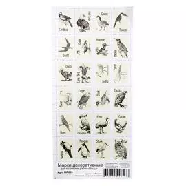 МР009 Набор декоративных марок для творчества 'Птицы'
