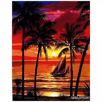 MRC1333-360 Канва с рисунком MARGOT 'Закат' 50*65 см