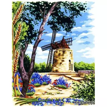 MRC1333-439 Канва с рисунком MARGOT 'Мельница' 50*65 см