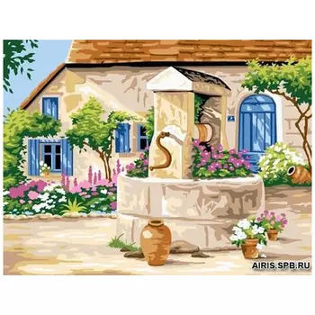 MRC1333-505 Канва с рисунком MARGOT 'Колодец' 50*65 см