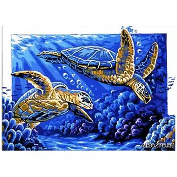 MRC1531-341 Канва с рисунком MARGOT 'Черепахи' 40*50 см