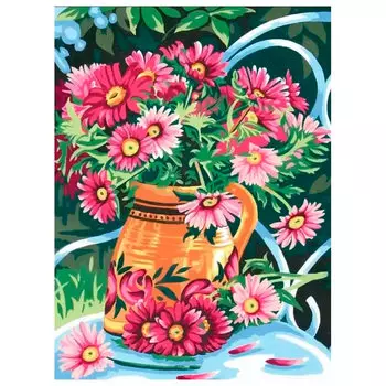 MRC1531-356 Канва с рисунком MARGOT 'Хризантемы' 40*50 см