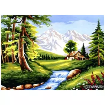 MRC1531-357 Канва с рисунком MARGOT 'Летний пейзаж' 40*50 см