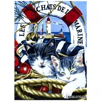 MRC1531-366 Канва с рисунком MARGOT 'Морские путешественники' 40*50 см