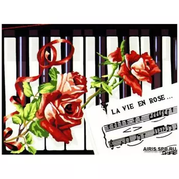 MRC1531-381 Канва с рисунком MARGOT 'Ноты' 40*50 см