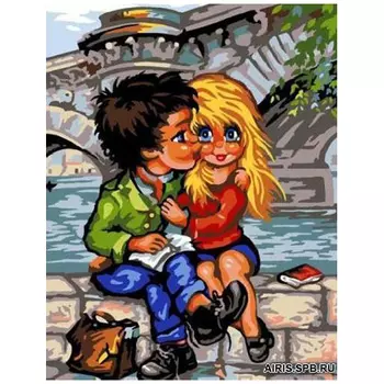 MRC1531-408 Канва с рисунком MARGOT 'Поцелуй' 40*50 см