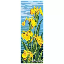 MRC62-185 Канва с рисунком MARGOT 'Ирисы' 25*60 см