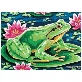 MRC722-271 Канва с рисунком MARGOT 'Лягушка' 30*40 см