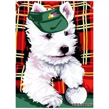 MRC722-314 Канва с рисунком MARGOT 'Вест Хайленд Вайт терьер' 30*40 см
