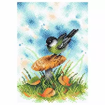 МС-036 Алмазная мозаика 'На грибной опушке'19*27см Brilliart