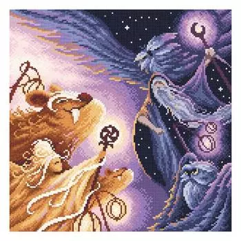 МС-085 Алмазная мозаика 'День и ночь' 38*38см Brilliart