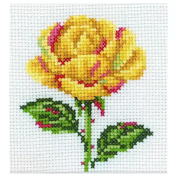 Н169 Набор для вышивания RТО 'Желтая роза', 10х10 см