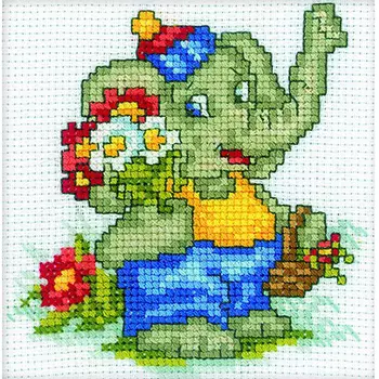 Н180 Набор для вышивания RТО 'Слонёнок' 10х10см