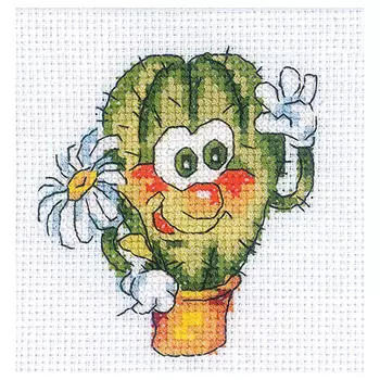 Н200 Набор для вышивания RTO 'Кактус с цветочком', 10*10 см