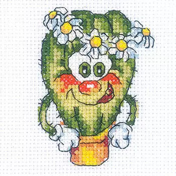 Н201 Набор для вышивания RTO 'Кактус с венком', 10*10 см