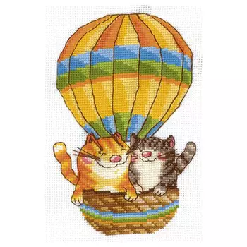 Н-13 Набор для вышивания 'На воздушном шаре', 12*17 см