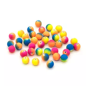 Набор бархатных бусин 12мм + силиконовая нить, 81шт, Астра