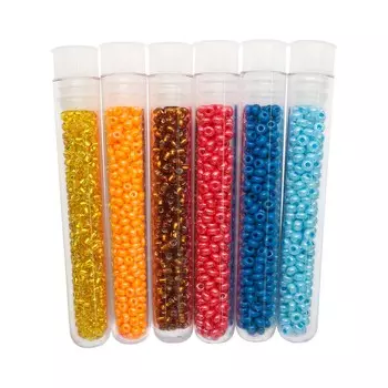 Набор бисера 4, размеры 8-9/0, 6 цветов*8гр., Preciosa