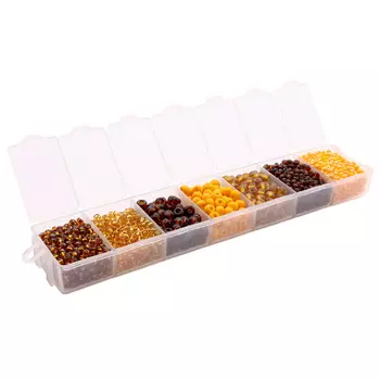 Набор бисера Preciosa, 7 цветов, 90 гр. Preciosa (А10)