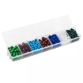 Набор бисера Preciosa, 7 цветов, 90 гр. Preciosa (№12 матовый)