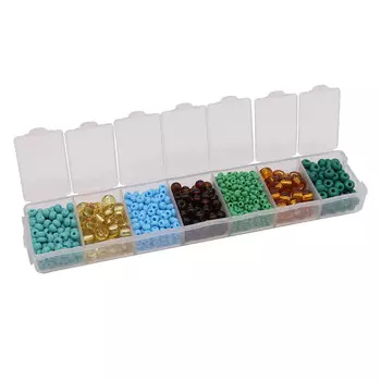 Набор бисера Preciosa, 7 цветов, 90 гр. Preciosa (№39)