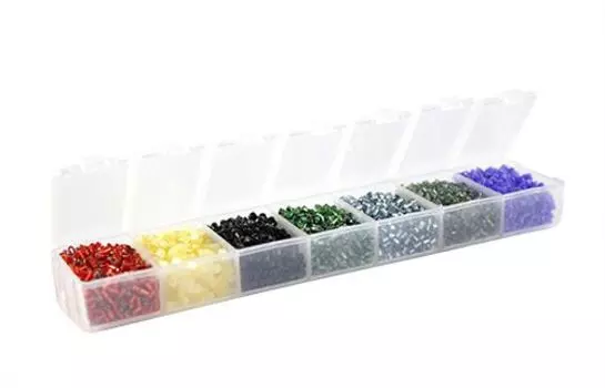 Набор бисера Preciosa, 7 цветов, 90 гр. Preciosa (№3 рубка)