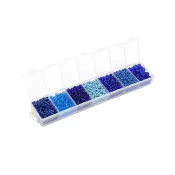 Набор бисера Preciosa, 7 цветов, 90 гр. Preciosa (А9/5)