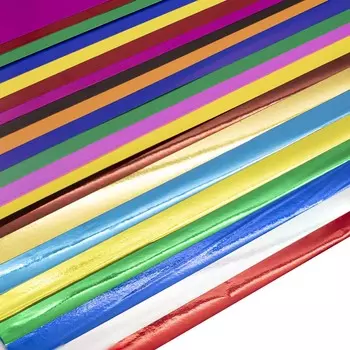 Набор бумаги 'Металлик'(80гр) и глянцевой с клейким слоем (200гр), А4, 21 шт/упак