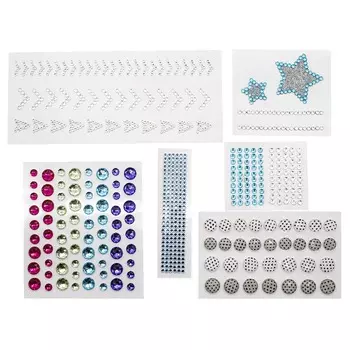 Набор декоративных наклеек 'Звезды, бусинки, галочки'