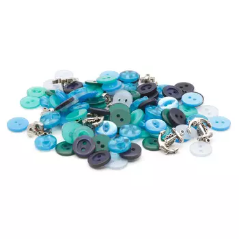 Набор декоративных пуговиц 'Морской', 108 шт