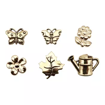 Набор декоративных пуговиц 'Сад', золото, 36 шт