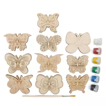 Набор для раскрашивания деревянных заготовок 'Бабочки'
