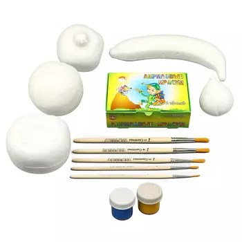 Набор для раскрашивания пенопластовых заготовок 'Фруктовый микс'