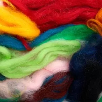 Набор для рукоделия 'Своими руками' 100% шерсть(отрезки ленты) ,100гр Камтекс