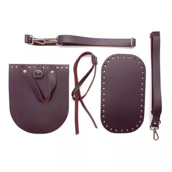 Набор для рюкзака (клапан с ручкой и держателем 17*20см. дно 23*13см. утяжка 0,9*80см. лямки 2*80см) (баклажан)