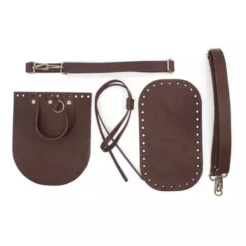 Набор для рюкзака (клапан с ручкой и держателем 17*20см. дно 23*13см. утяжка 0,9*80см. лямки 2*80см) (шоколад)