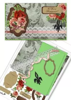 Набор для создания открытки арт. nabcard (27 Розовый букет)