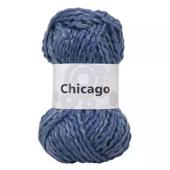 Набор для вязания шарфа 'Chicago' 4*50гр, 4*49м (62% полиакрил, 38% шерсть) (синий)