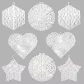 Набор фигурной пластиковой канвы, 12-17см, 8шт, Bestex